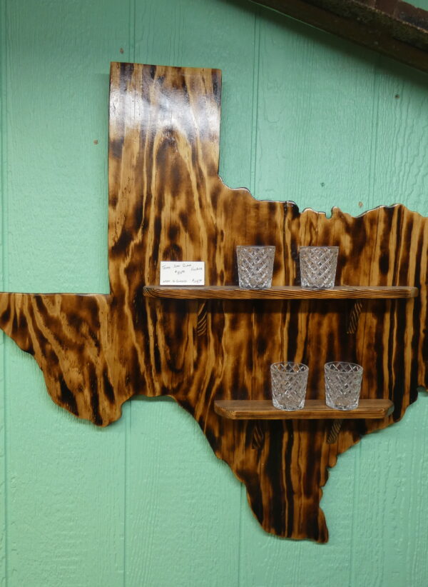 Wooden Texas Shot Glass Holder / WO Glasses